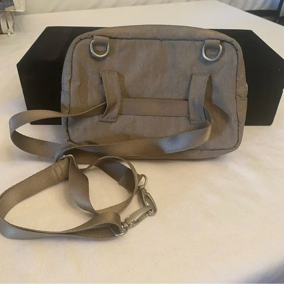 Baggallini Crossbody belt bag adjustable strap color is taupe RFDI - Picture 2 of 15